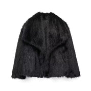 Luxe kunstbont jas dames – warme volumineuze faux fur mantel in elegante stijl