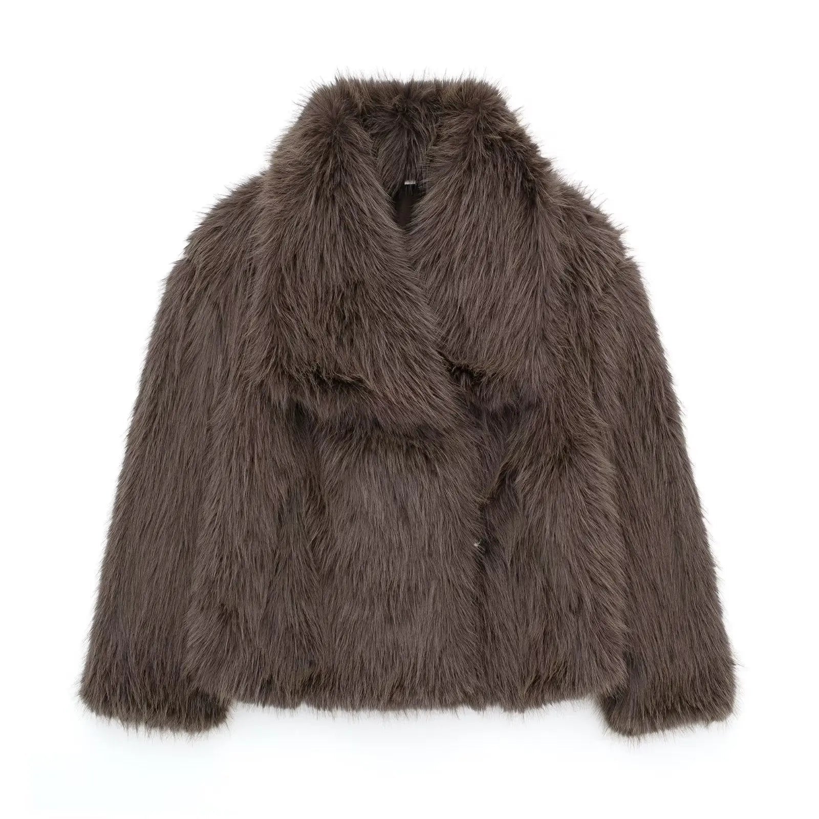 Luxe kunstbont jas dames – warme volumineuze faux fur mantel in elegante stijl
