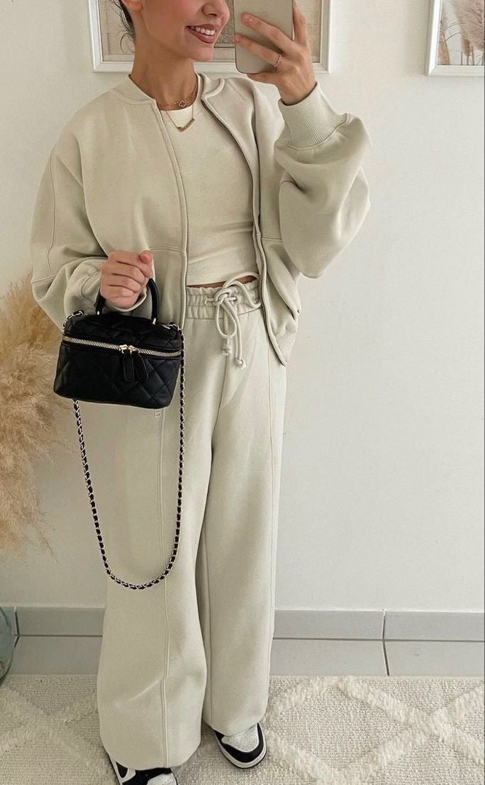 Comfortabele dames tracksuit – zachte loungewear set met flatterende pasvorm