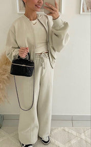 Comfortabele dames tracksuit – zachte loungewear set met flatterende pasvorm