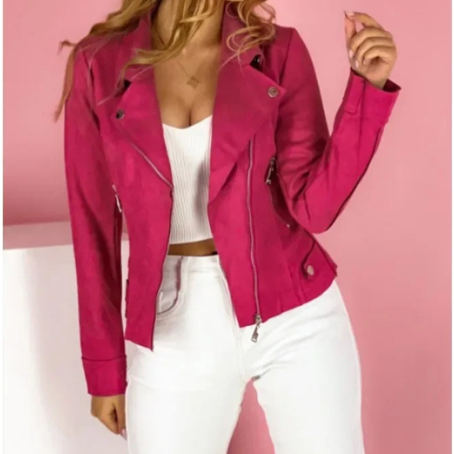 Stijlvolle Dames Leren Jas – Slim Fit Pasvorm met Omslagkraag | Luxe Echt Leer