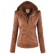 Leren jas dames met capuchon – waterafstotende jas van echt leer | Heidi-Mode