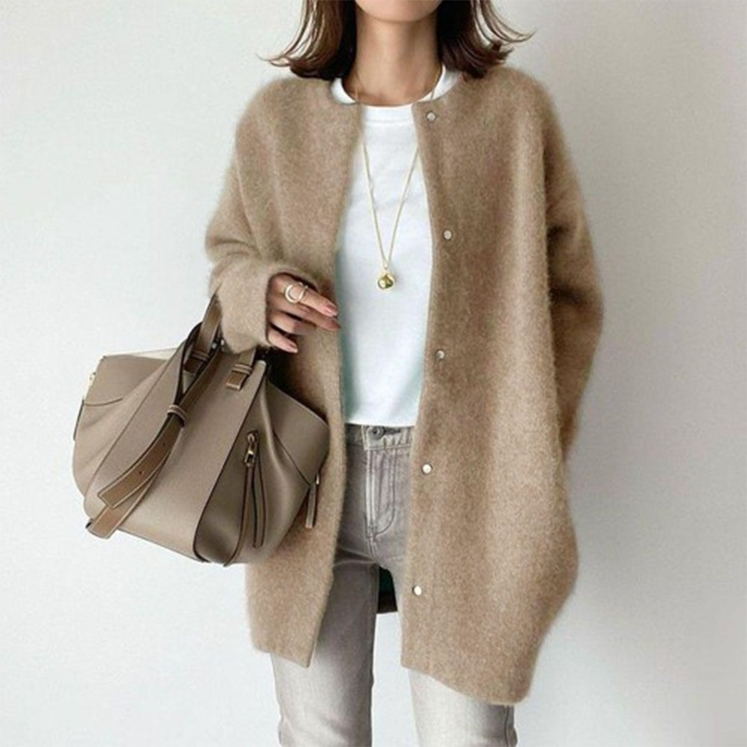 Elegante dames cardigan – verfijnde gebreide vest jas met stijl