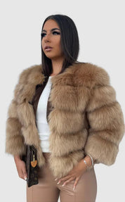 Luxe kunstbont jas dames – warme volumineuze faux fur mantel met elegant design