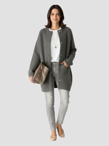 Lange dames winterjas met zachte voering – stijlvolle warme jas voor koude dagen