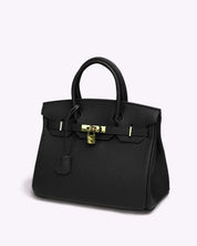 Luxe Leren Handtas – Stijlvolle Remi met Gouden Details en Tijdloze Klasse