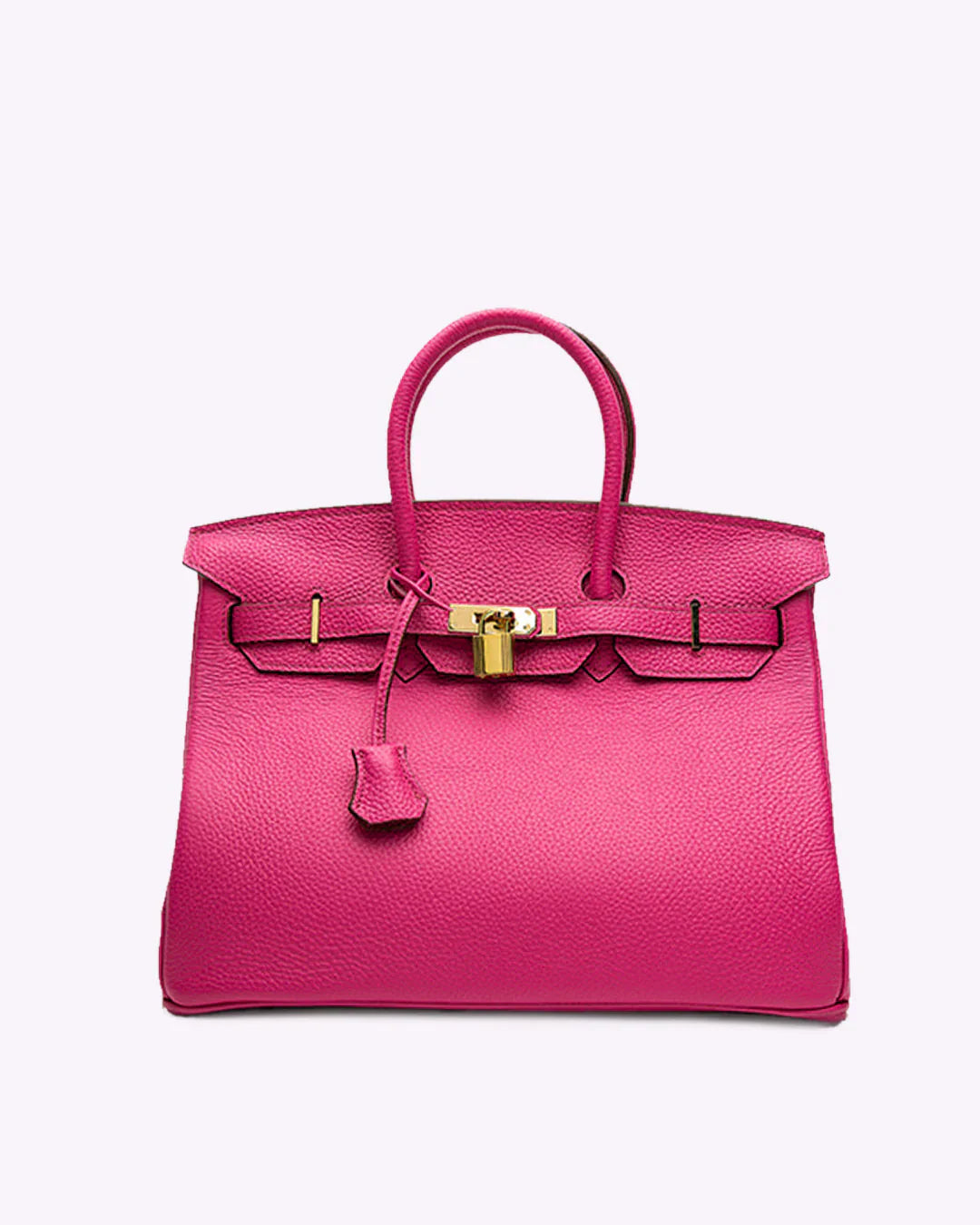REMI dames handtas – luxe leren tas met goudkleurig slot & tijdloos design