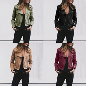Dames bikerjack van suède – stoere leren jas met tijdloos design