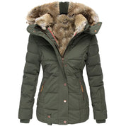 Vivianne winterjas dames – elegante jas met afneembare bontkraag