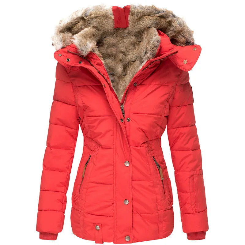 Vivianne winterjas dames – elegante jas met afneembare bontkraag