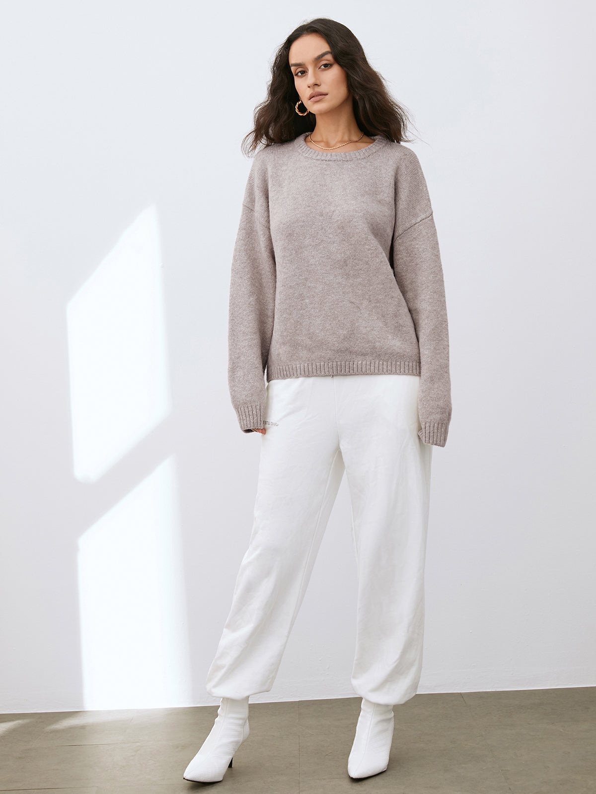 Cralo dames trui – warme zachte pullover van wolmix met comfortabele pasvorm