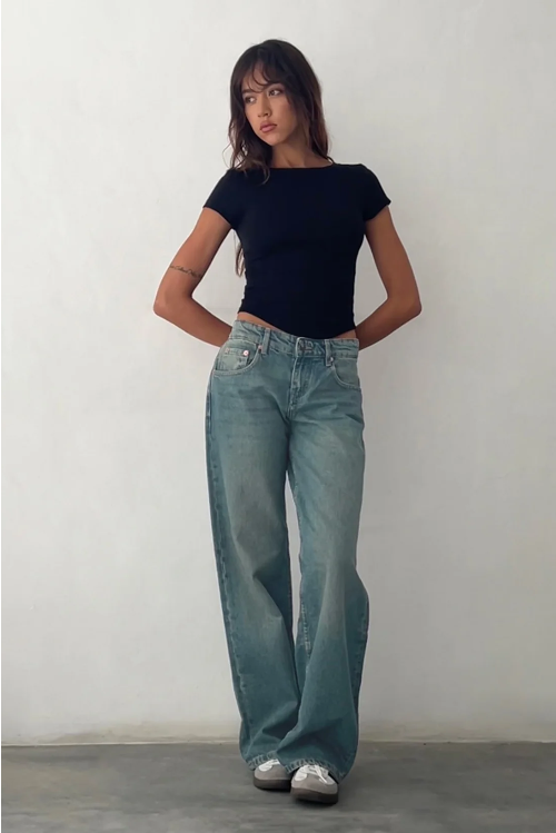 Mila Low Waist Jeans Dames – Stretch Denim met Lage Taille & Comfortabele Pasvorm