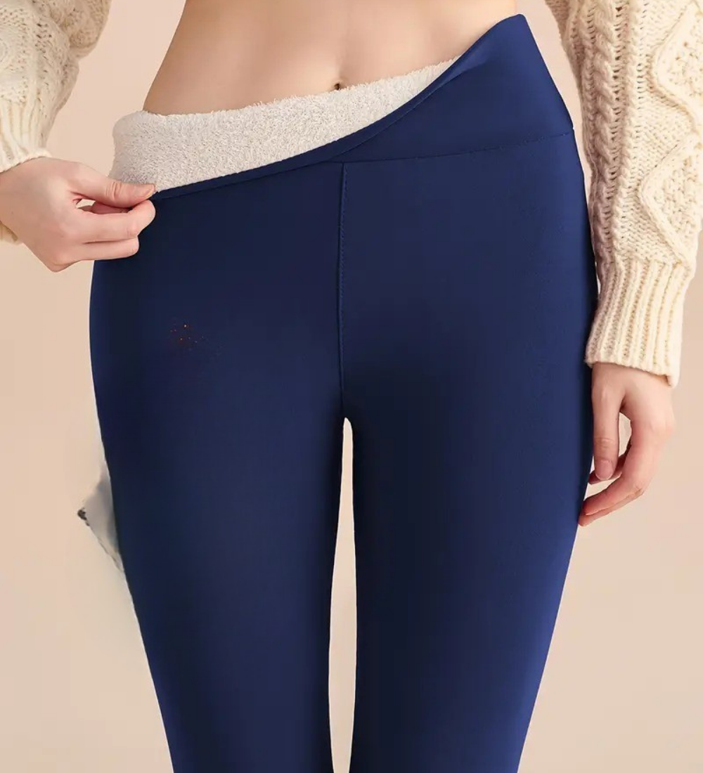 Dames legging hoge taille – plush gevoerd, stretch fit & full length