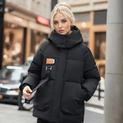 Dames Gewatteerde Waterdichte Winterjas met Capuchon – Warm, Stijlvol & Weerbestendig