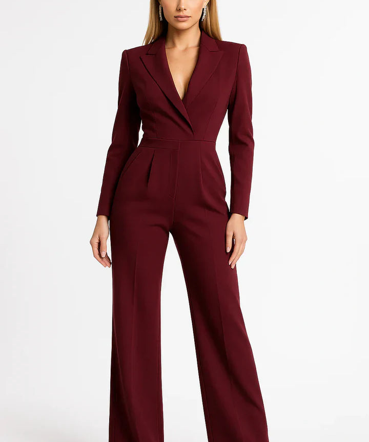 Mireille_Duval_Luxe_Blazer_Jumpsuit_met_V-hals_en_Wide-leg_Pasvorm.webp