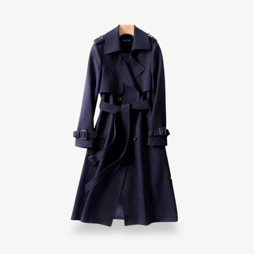 Loravelle dames trenchcoat – klassieke katoenen jas met ceintuur en tijdloos design
