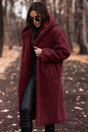 Lange teddy mantel dames – warme en stijlvolle winterjas met relaxte pasvorm