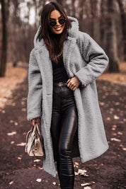Lange teddy mantel dames – warme en stijlvolle winterjas met relaxte pasvorm