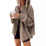 Heidi dames winterjack – oversized wafelstructuur jas met warme voering