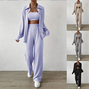 Heidi dames loungewear set – tweedelig huispak met top en wijde broek