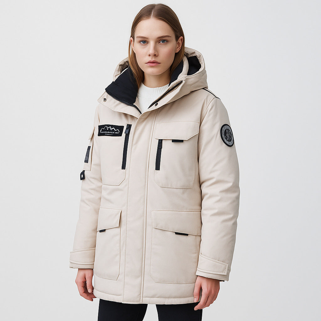 Dames winterparka – water- en winddichte jas met verstelbare capuchon en ruime zakken