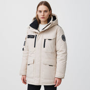 Dames winterparka – water- en winddichte jas met verstelbare capuchon en ruime zakken