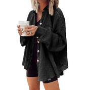 Heidi dames winterjack – oversized wafelstructuur jas met warme voering