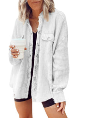 Heidi dames winterjack – oversized wafelstructuur jas met warme voering