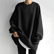 Oversized trui dames – losse gebreide trui met ronde hals en casual pasvorm