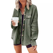 Heidi dames winterjack – oversized wafelstructuur jas met warme voering