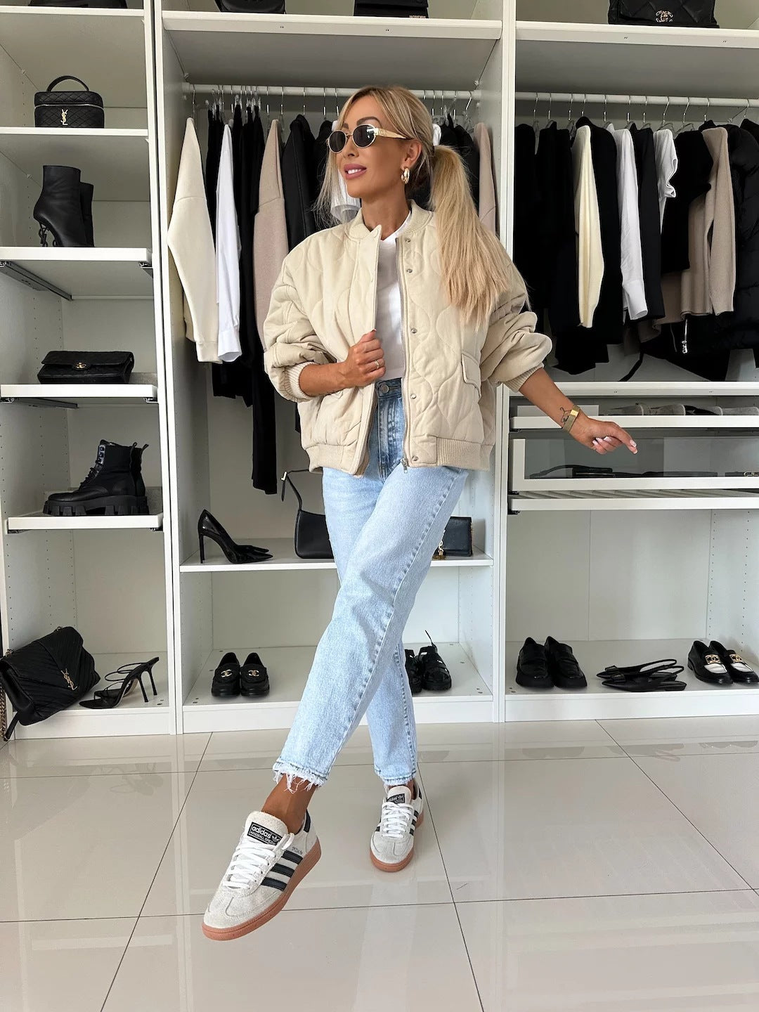 Gewatteerde bomber winterjas dames – oversized quilted jas met casual look