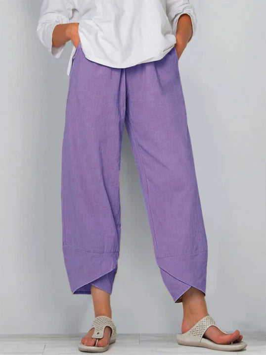 Luchtige cropped dames broek – verkort model voor zomer & vrije tijd