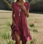 Luchtige Polka Dot Zomerjurk Dames – Korte, Ademend en Stijlvol | Mini