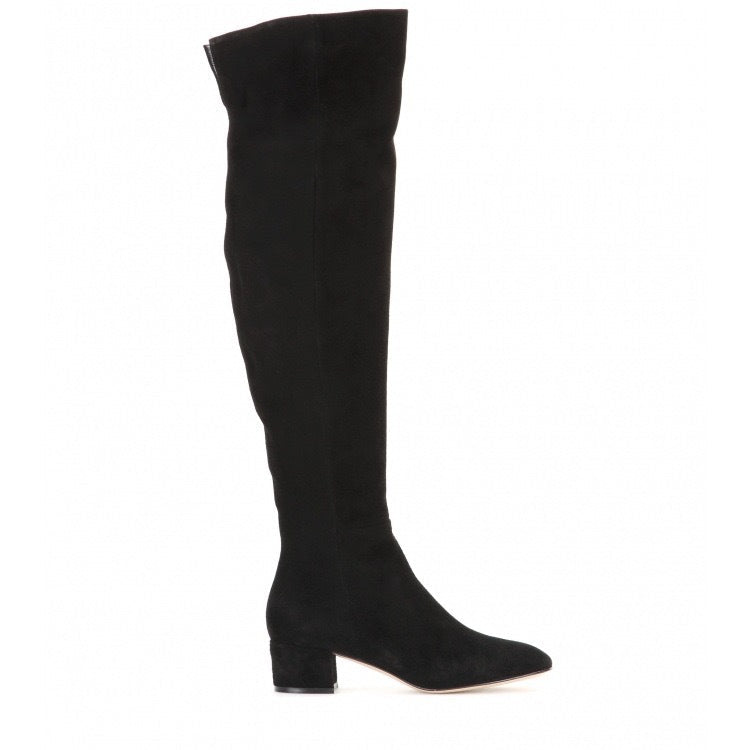 Overknee suède laarzen dames – elegante hoge laarzen met blokhak en comfortabele pasvorm