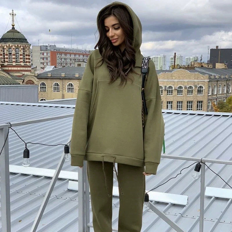 Dames Loungewear Set | Oversized Hoodie met Capuchon & Joggingbroek