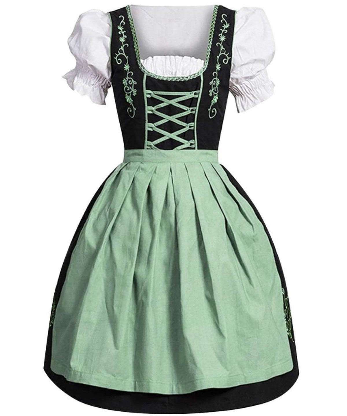 Oktoberfest Dirndl Jurk met Borduurwerk en Schort – Dames