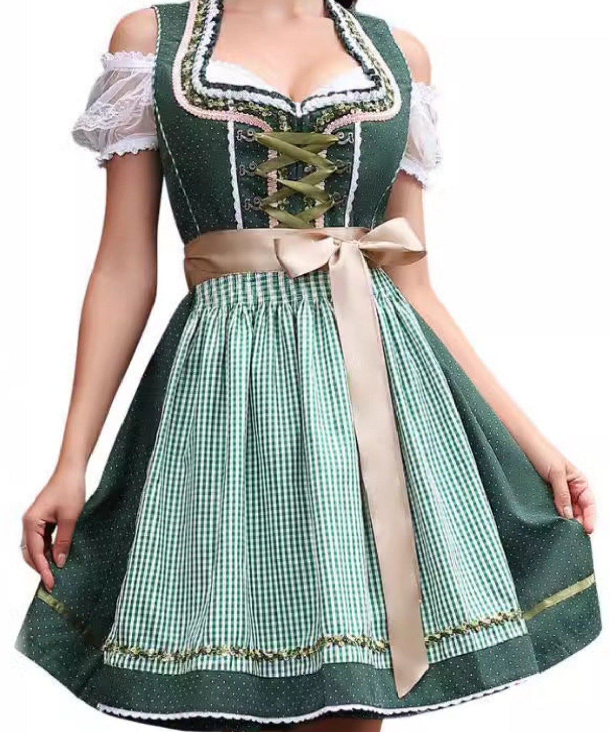 Oktoberfest_jurk_met_pofmouwen_en_losse_pasvorm_Dames_donkergroen_3.jpg