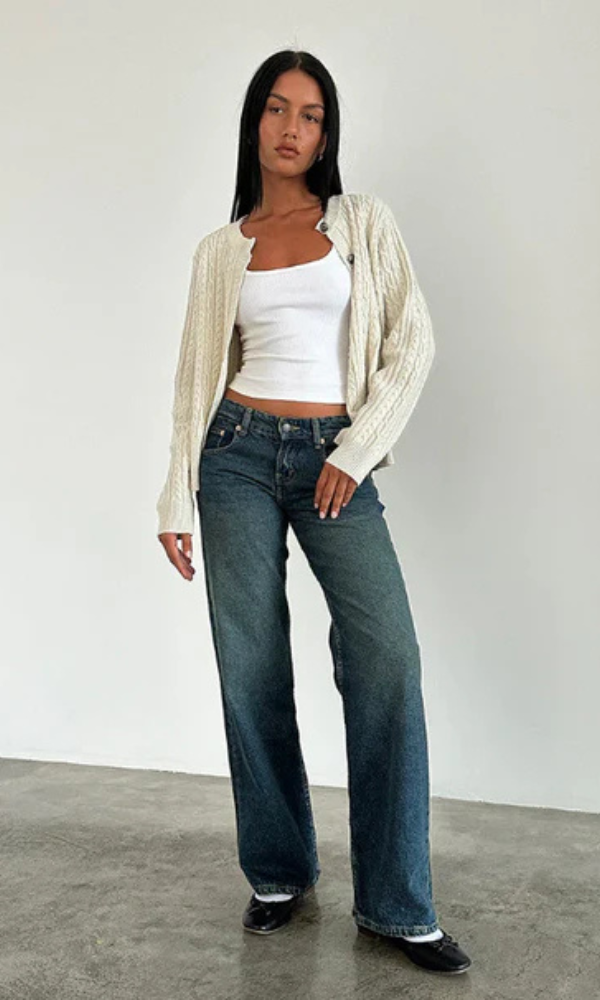 Mila Low Waist Jeans Dames – Stretch Denim met Lage Taille & Comfortabele Pasvorm