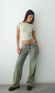 Mila Low Waist Jeans Dames – Stretch Denim met Lage Taille & Comfortabele Pasvorm