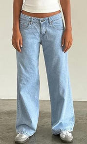 Mila Low Waist Jeans Dames – Stretch Denim met Lage Taille & Comfortabele Pasvorm