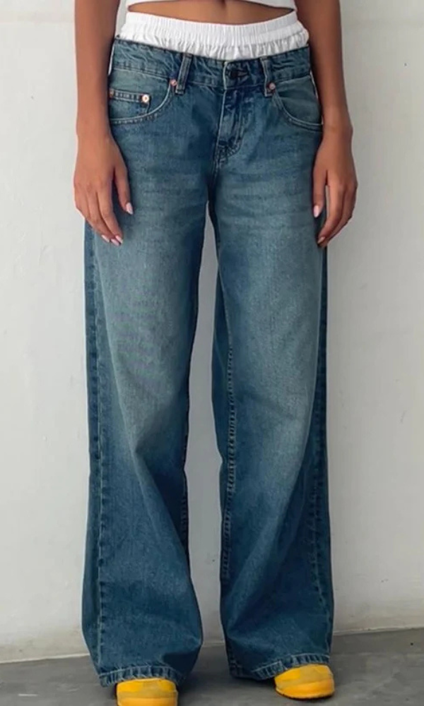 Mila Low Waist Jeans Dames – Stretch Denim met Lage Taille & Comfortabele Pasvorm