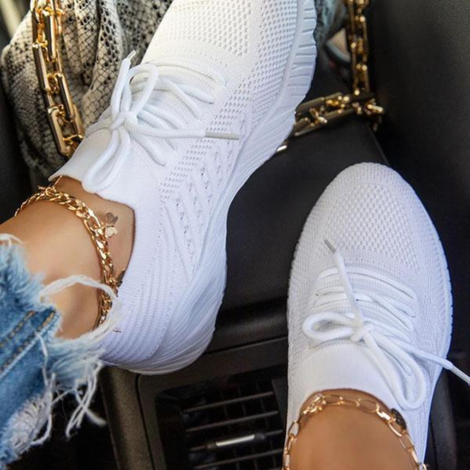 Dames Veterschoenen – Lichtgewicht Sneakers met Zachte Zool en Ademend Comfort