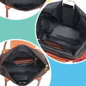 Dames Luxe Handtas met Leren Details – Grote Oxford Tas met Tijdloos Design