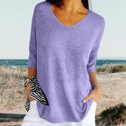 Gerda | Zomerse V-Hals Top – Luchtig, Elegant & Comfortabel