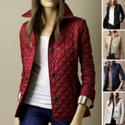 Gewatteerde damesjas met ruitstiksel – lichte quilted jas met isolatie