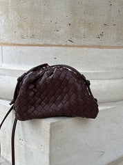 Pouch Bag – Gevlochten Design met Trekkoordsluiting voor Avonden en Events