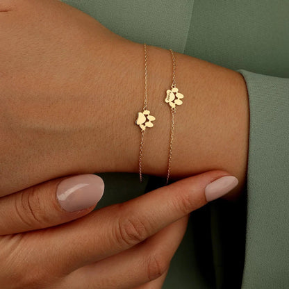 PawPrint armband – gepersonaliseerde pootafdruk in zilver of staal