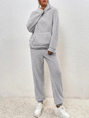 Lana teddy huispak dames – ultra-comfortabele winterset met hoodie