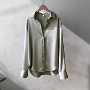 Zijden blouse dames – elegante lange mouwen blouse van zachte zijde