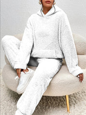 Lana teddy huispak dames – ultra-comfortabele winterset met hoodie